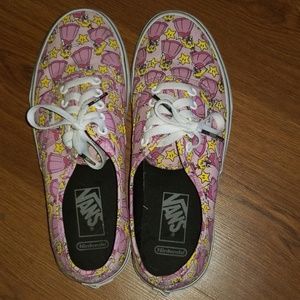 Lightly worn vans princess peach nintendo shoes